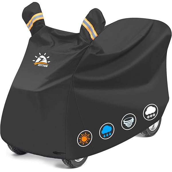 Bâche De Moto Imperméable, En Tissu Oxford 420D, Housse De Protection Universelle, Imperméable, Pour Garage électrique, 175 X 63 X 119 Cm