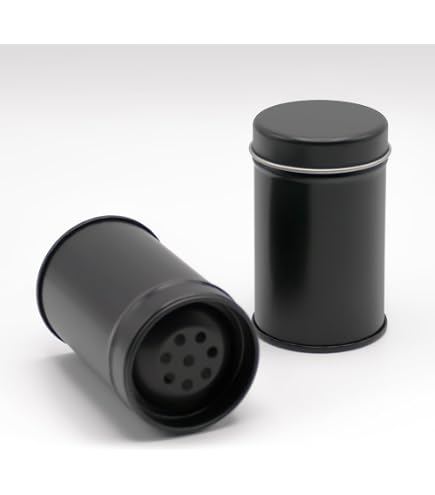Lot De 9 Pots à Épices Sonnengold 120 Ml - Acier Inoxydable Noir Mat Et Verre - 3 Sorties