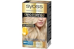 Syoss Oleo Intense - Tono 10-50 Rubio Claro Ceniza – Coloración permanente sin amoníaco – Resultados de peluquería – Cobertura profesional de canas