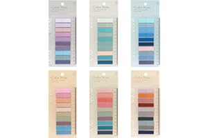 MELEBELLOT 1200PCS Book Tabs Haftnotizen Tabs,Sticky Notes Transparent,Merkzettel Haftstreifen Index Mit Lineal Für Seitenmarkierung Lesezeichen Papieren Einreichung,Hervorheben Von Seiten(60 Farbset)