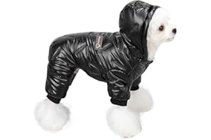 PETCUTE Manteau d'hiver pour Chien avec Capuche,Manteaux imperméables pour Petit Chien,Gilet pour Chien,Veste pour Animaux de Compagnie,Vêtement pour l'hiver pour Petits Chien Animal de Compagnie