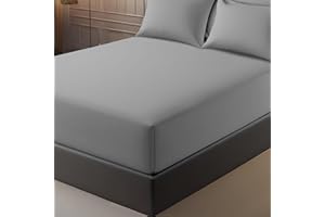 Pamposh King Size Fitted Sheets Extra Deep Pocket 40 cm (16 inches) Durable Elastic Bed Sheets - Premium Brushed Microfibre Fitted Sheets King Size - Ultrasoft Hypoallergenic Fade Resistant