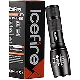 ICEFIRE K1 Portable Torch LED Zoomable Flashlight Pocket-Sized Light 2000 Lumens XML T6 Super Bright Adjustable Focus Tactica