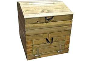 HABITAT ET JARDIN Composteur en Bois 500L Douglas 80 x 80 x 85 cm