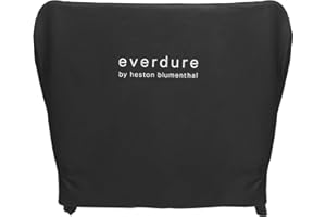 Everdure Indoor/Outdoor Furniture Cover for Mobile Prep Kitchen, Long Cover with Drawstring Closure, Waterproof Lining and 4 Season Outdoor Kitchen Island Protection, Black, 40.55”L x 22.2”W x 33.5”H