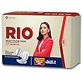 RIO Sanitary Pads For Women Xxl,10 Pads Max Coverage 350 Mm With 50%Wider Back,2X High Absorption With Leak Proof Side Walls,Anti-Bacterial,Double Wings,Cottony Soft And Rash Free,LeakFree,Odour Lock