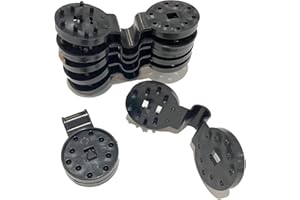 flonatur Pinzas de plástico clips para sujeción de mallas de ocultación, brezo, telas, vallas de su jardín. Bolsas de grapas cierra fácil color negro, varios packs. (50, Negro)