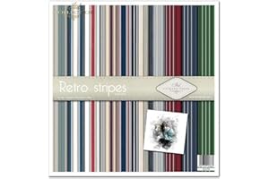 ITD Collection – Embalaje de scrapbooking de 12 x 12 pulgadas, papel de decoración, papel de cartón, 310 x 320 mm (Retro Stripes -SLS-016)