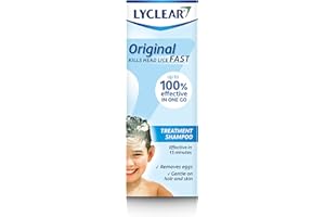 Lyclear Original Shampoo Head Lice Treatment + Head Lice Comb – Kills Head Lice and Washes Hair – Effective in Just 15 Minutes – 200 ml Shampoo Format and Nit Comb