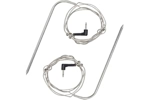 YUPVM Ersatz Hoch Temperatur Fleisch Sonde für Pellet Grills und Pellet Raucher Kompatibel mit Pit Boss Grills, 2 Teilige wasserdichte Grill Sonde