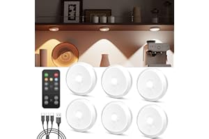TEDMOS Foco LED Bateria Recargable con Mando a Distancia, Bateria de 2400mAh Luz LED Vitrina Recargable USB Luces Cocina Bajo Mueble Sin Cable Lámpara Armario Tactil Luz Nocturna Pilas con Pulsador y Iman