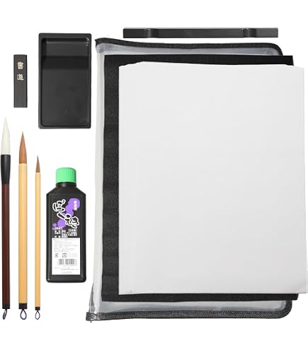 Kuretake Set Calligrafia GA-432S Colore Rosso - Importazione Giappone, Kit Per Principianti, Custodia Vuota Inclusa - 5