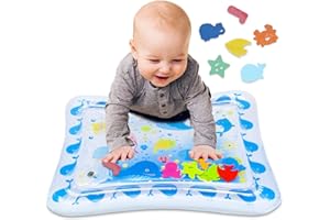 Airlab Tapis Éveil Gonflable Bébé Nouveau-né, Tapis Eau Gonflé Enfant, Coussin Gonflable Jeu PVC, Jouet Sensoriel Cadeau Prénatal Anniversaire Pâques Garçon Fille 3 6 9 12 Mois, Matelas Eau 70x50 CM