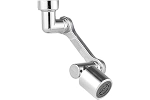 MAGIC SELECT Aerator Przedłużający Kran. Obrotowy Adapter 360º do Umywalki łazienkowej i Kuchennej. Przedłużka do Kranu z Głowicą Umywalkową z Różnymi Trybami Działania. Adapter do Kranu Kuchennego.