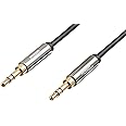 Amazon Basics Auxiliary Kabel, Stereo-Audiokabel, 3,5 mm-Klinkenstecker auf 3,5 mm-Klinkenstecker, 1.2 m, 2-er Pack, Schwarz