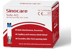 YOUMANG 50 tiras reactivas para medidor de glucosa en sangre Safe AQ Smart/Safe AQ Voice