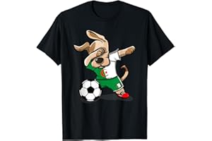 Dabbing Dog Algérie Football Drapeau Algérien Football T-Shirt