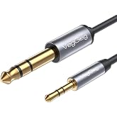 VegGieg 3.5mm to 6.35mm Stereo TRS Enstr&uuml;man Amfi Aux Ses Kablosu
