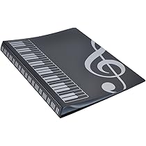 Lot De 3 Classeurs De Partitions A4 - 20 Pochettes (40 Pages) - Noir, Spirale - Pour Musiciens, Chorales, Présentations