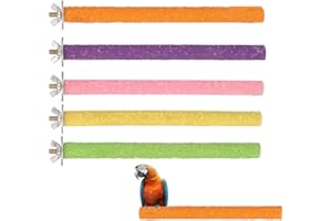 WENROU 5 Stück Sitzstangen Vögel, Sitzstangen Vogelkäfig, Sitzstangen Für Vögel, Sitzstangen Für Wellensittiche, Sitzstangen Für Vogelkäfige, Natur Sitzstangen Für Vögel, Nymphensittich Zubehör, 5 Farben