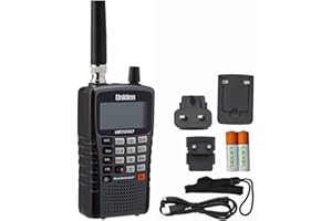 Bearcat Moonraker UBC125XLT Compatible with Uniden UBC-125XLT AM/FW Radio, UK Preprogrammed Channels (Civilian & Military Air/Marine/Ham/PMR, etc). Inc Antenna, Charger, Batteries, USB Cable, Strap