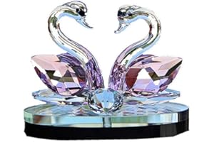 BESOT Figurine di Cigno Animale fermacarte di Vetro Feng Shui Artigianato Figurine di Arte e Collezione per la casa Arredamento di Nozze Regali per Bambini (Rosa)