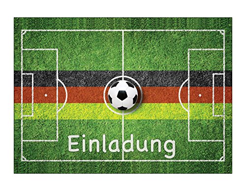 Set: 15 Einladungskarten Kindergeburtstag: Fussball Geburtstagseinladungen Einladungen Geburtstag Kinder Jungen Mädchen - 2