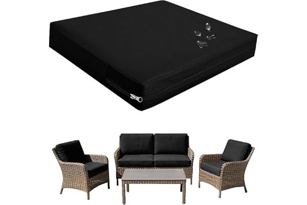 Ersättningsöverdrag för utomhusdynor, vattentäta, 65x65 60x60 50x50cm set om 6/4/2/1 överdrag för trädgårdssoffdynor med drag