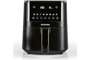 Rachs KOCHWERK Digitale Heißluftfritteuse 4,2L | Airfryer mit Touchscreen für fettarmes Garen, Grillen oder Backen ohne Öl | Erinnerungsfunktion zum Wenden | Leichte Reinigung | 1400W