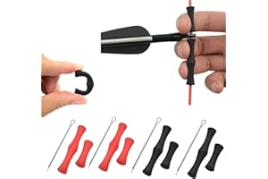 ELONG OUTDOOR 4 Packs Archery Finger Protectors Shooting Hunting Arch Lines Protect Finger Guard with Installation Tool