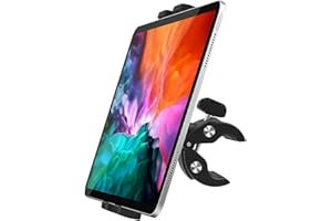 Porta Tablet Bicicletta, woleyi Manubrio Supporto Tablet Bici Tapis Roulant Cyclette con Antiscivolo, per iPad Pro 12.9 10.5 9.7, Air Mini 5 4 3 2, iPhone 12 11 Pro Max e 4-13" Tablet Smartphone