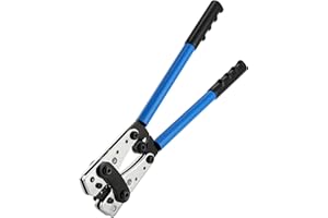 Comzantor Pinza Crimpatrice Capicorda, Pinza Cavi Capicorda Elettrici Batteria, Strumento per Crimpare Fili Elettrico Capicorda, Crimping Tool, per Crimpare Cavi da 6 a 50 mm² (10-1/0AWG)