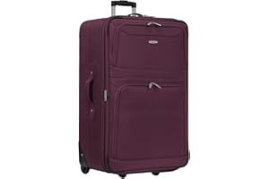 ARIANA® Extra Large Suitcase Lightweight Luggage Trolley Expandable Travel Bag - RT42 (Burgundy, 32" XLarge)