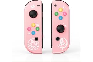 Kipylca Switch Controller, Joypad Joystick sans fil per Switch, L/R Switch Controllers Joysticks Support Sports Dual Vibration/Wake-up/Motion Control-Pink