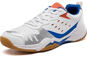 Eribby Men's Badminton Shoes, Lightweight Breathable Badminton Shoes for Men, Youth, Big Kids