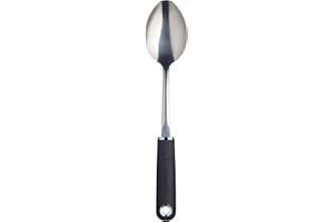 MASTERCRAFT MasterClass Cucchiaio da Cucina con Comoda Impugnatura "Soft Grip" in Acciaio Inossidabile, 33,5 cm