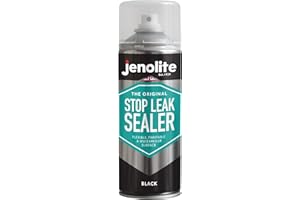 JENOLITE Stop Leak Spray Sellador | NEGRO | 400ml | Sellador de fugas para canalones y tejados planos | Impermeable | Rellena, sella y detiene fugas | Protección a largo plazo contra el agua