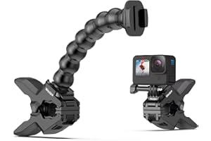Wealpe Jaws Flex Klemme Halterung Klemmhalterung mit Schwanenhals Kompatibel mit GoPro Hero 11, 10, 9, 8, 7, Max, Fusion, 6, 5, 4, Session, 3+, 3, 2, 1, DJI Osmo, Xiaomi Yi Kameras