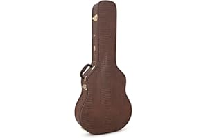 gear4music Estuche rígido de Guitarra de Jazz para Guitarras con Tapa de Arco