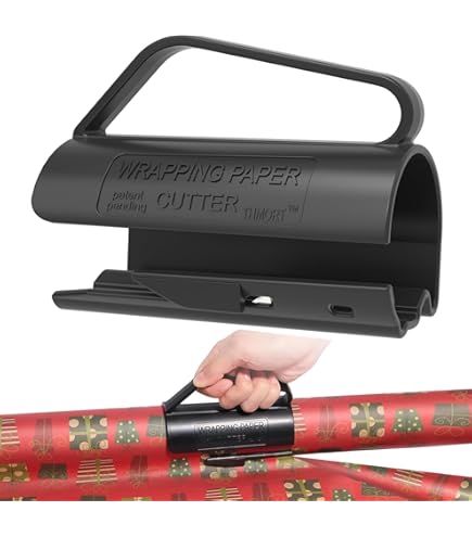PIWOSGOL Coupe-papier D'emballage, 2 Pièces Coupe Papier Cadeau Rouleau, Découpeur De Papier Cadeau, Wrapping Paper Gift Paper Cutter, Portable Outil