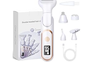 SCIFIVISI Rasierer Damen, Intimrasierer für Frauen, LCD-Display Verstellbar Rasierer Damen Wasserdicht Wiederaufladbarer Damenrasierer Elektrisch für Bikinizone Achseln Beine (Weiß)