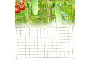 PEALOVCOM Filet de Support en Jute pour Plantes 2*5m Filet Plante Grimpante Exterieur Filet de Protection Jardin Anti Oiseaux Support pour Plantes Grimpantes Taille de Maille 15cm * 15cm pour Plante