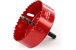 RunXinDa Hålsåg 100 mm, HSS M42 bimetall hålsåguppsättning, 100 mm hålborr, borregla med sexkantstång och borre, för trä, pla