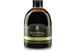 OCTOPUS FLUIDS Octopus Tinta para pluma estilográfica en práctico frasco de recambio, tinta para pluma estilográfica, tinta para pluma estilográfica, tinta para caligrafía en Negro Sepia 250ml