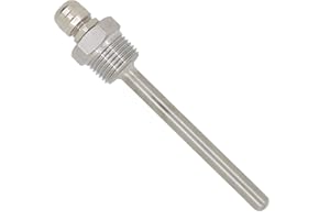 OTOMATICO 1/2 pouce - doigt de gant 1/2 acier inoxydable immersion pour thermomètre de 30mm 50mm 100mm 150mm 200mm 300mm 400mm 500mm (100mm)