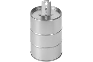 Linkidea Pojemnik na zużyte ostrza maszynki do golenia Linkidea, metalowy pojemnik na zużyte ostrza Bezpieczny pojemnik do przechowywania zużytych zużytych ostrzy (srebrny)