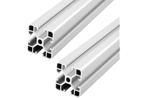 TIOMIOSEA 2 stycken 1 000 mm 4040L T-typ extruderade aluminiumprofiler, europeisk standard, 40x40 aluminiumprofil, anodiserad
