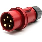 DOJA Industrial | PLUGS 380V - IP44 | 16A 3P+N+T (5 poles) | Industrial Plug Male Plugs | 5 Pin Three-Phase Plug | Industrial