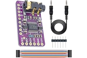 Youmile PCM5102 Módulo decodificador DAC Interfaz I2S GY-PCM5102 Placa reproductor formato PHAT Convertidor de digital a analógico Módulo de voz para Arduino con cable de audio de 3,5 mm, cable Jumper