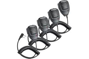Baofeng Micrófono de Mano con Altavoz de Radio bidireccional, micrófono de Hombro Remoto para BaoFeng UV-5R BF-888S UV-82 UV-S9 BF-F8HP UV-10R UV-11R BF-H6 GT-3 GM-15PRO Ham Radio